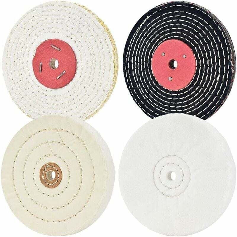 Polierscheibe, 150 mm Durchmesser, 4 Stück, für Schleifmaschinen, Polierscheibe aus Wollfilz zum Polieren von Glas, Kera...