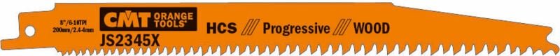 JS2345X-5 5 HCS HOLZSÄGEBLÄTTER 200x2.4-4x6-10TPI SEITENGESCHRÄGT/GESCHLIFFEN