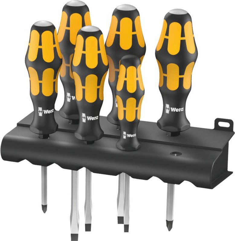 932/6 Schraubmeisselsatz 6-teilig + Rack - Wera