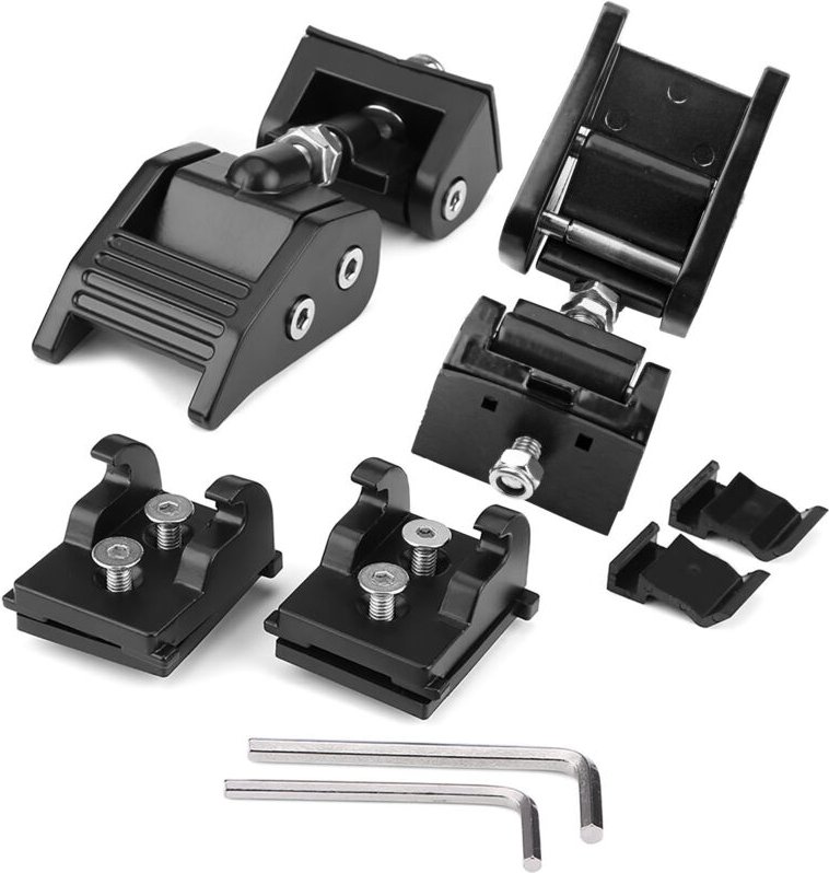 Eosnow 2-teiliges Haubenschloss-Verriegelungshalterungs-Schnallen-Set zum Niederhalten für Wrangler JK Unlimited 2007–20...