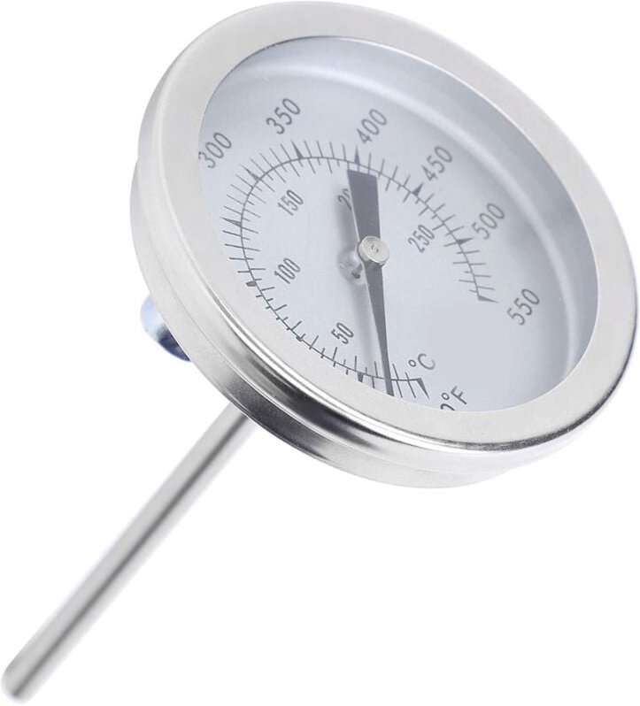 Thermometer, 50-550℉ Edelstahl BBQ Grillzeiger Bimetallthermometer 5/16UNC BBQ-Werkzeuge für die chemische, metallurgisc...
