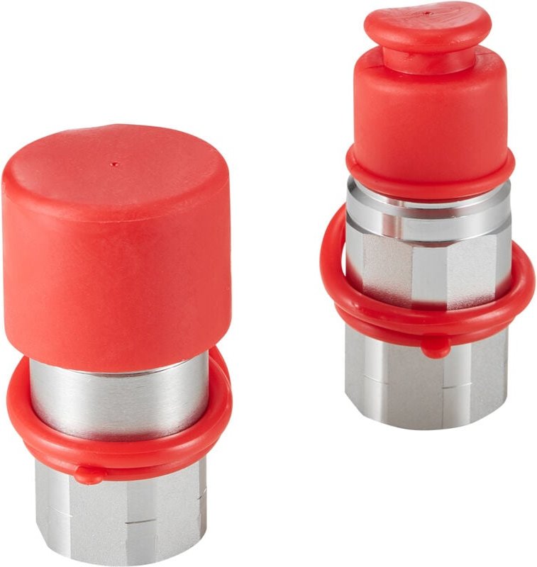 1/2-Zoll-Flachgesichts-Hydraulikkupplungen, 3/4 SAE-Schnellkupplungen für Kompaktlader mit 2 Staubkappen (ISO16028) - Mo...