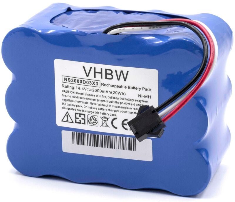 Akku kompatibel mit H.Koenig SWR22 Staubsauger (2000mAh, 14,4V, NiMH) - Vhbw