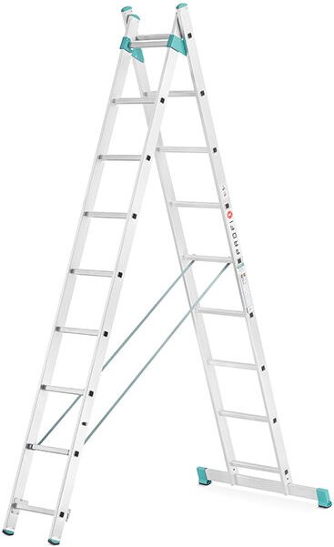 Echelle Direct - Treppenstehleiter 2x11 Sprossen - Ausgebreitete Länge 4.82m - 7711