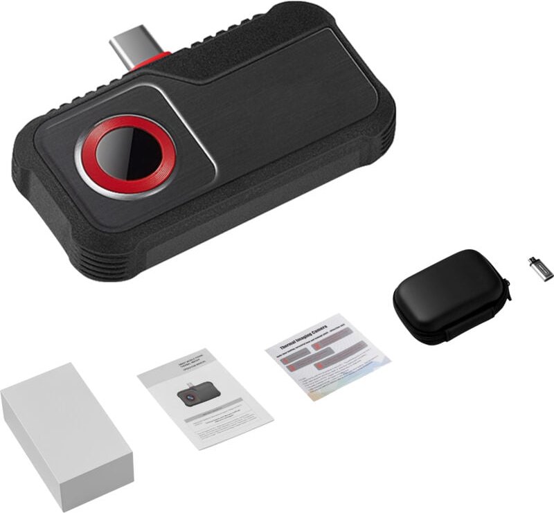 Mophorn - Wärmebildkamera von für Android, 256 x 192 IR-Auflösung, Infrarot-Wärmebildkamera mit visueller Kamera, 25 Hz ...