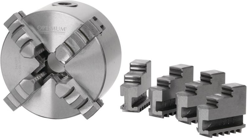 Optimum 3442874 OPTIMUM Vierbacken-Drehfutter, einzeln spannend Ø 125 mm