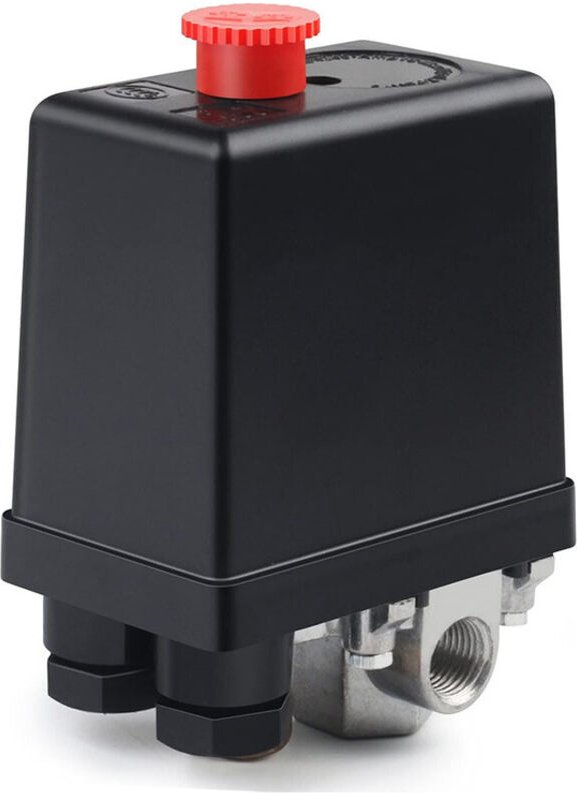 Druckschalter-Luftkompressorventil 220 V Automatischer Druckschalter Luftkompressor Kompressorschalter Steuerventil zur ...