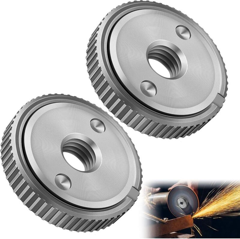 2 Stücke Schnellspannmutter, Spannmutter, für Alle von Makita, Decker, Flex, Metabo,Hitachi etc M14 Winkelschleifer Span...