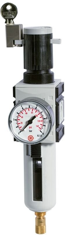Filterregler »futura«, pc, sk, Mano, bg 2, g 3/8, 0,5-16 bar, va - Riegler