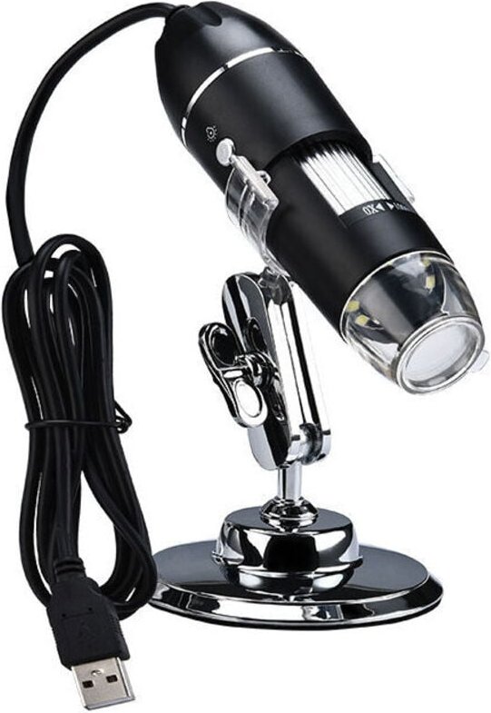 Shining House - USB-Digitalmikroskop, tragbares 0X-1000X-Vergrößerungsendoskop, 8-LED-Digitalmikroskop mit Metallständer...