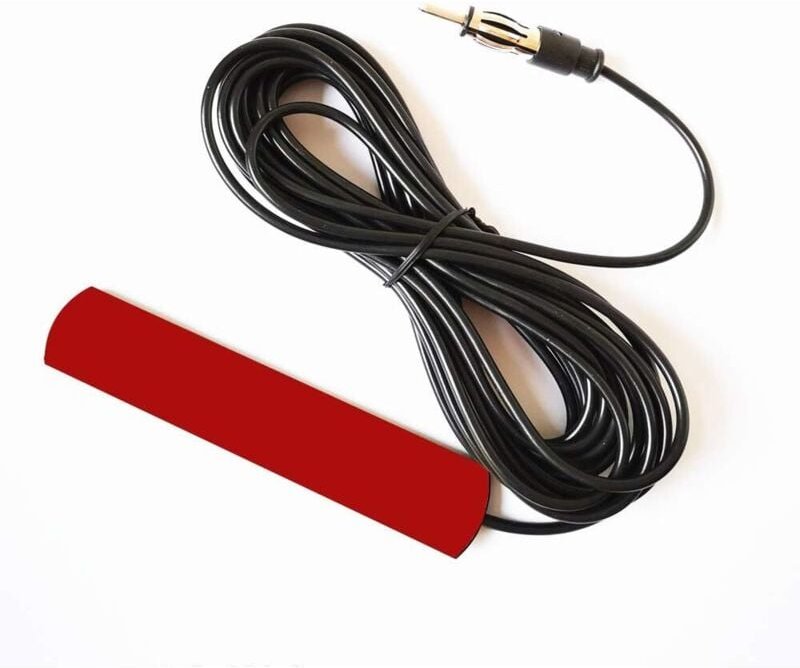 ANT-309 Universelle FM-Autoradioantenne, Schwarz, 85–112 MHz Signalverstärker, 3 m Kabel