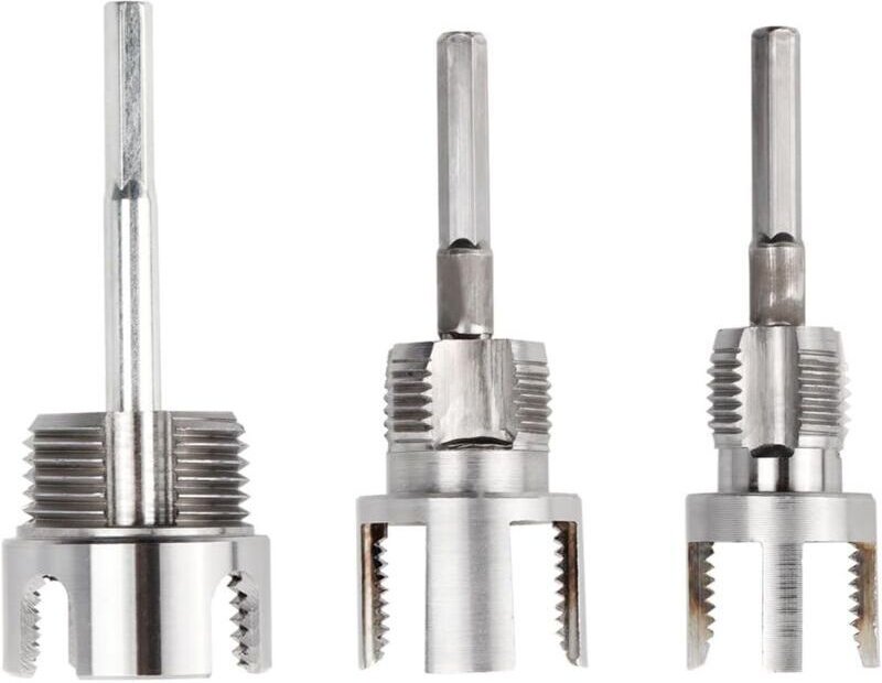 Innen- und Außengewindeschneidwerkzeug für PVC/PPR-Rohre – 1/2", 3/4", 1" – 3 Stück