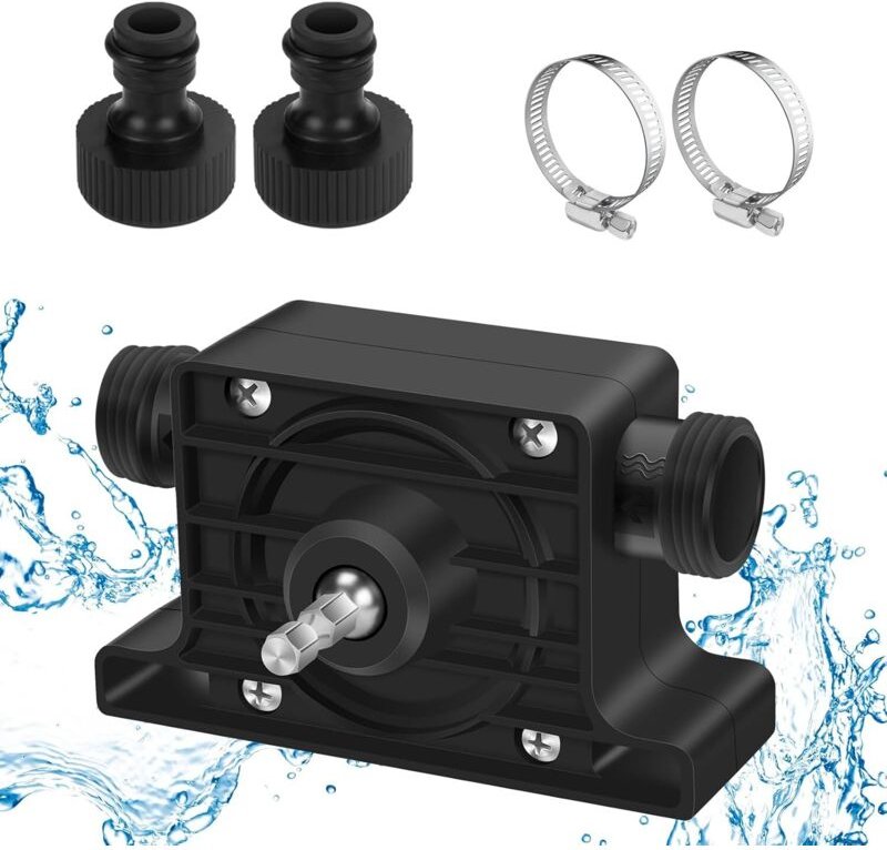 Rnemitery - Bohröl-Wasserpumpe, Mini tragbare elektrische Bohrpumpe, Miniatur-Bohrablasspumpe mit hohem Durchfluss für A...