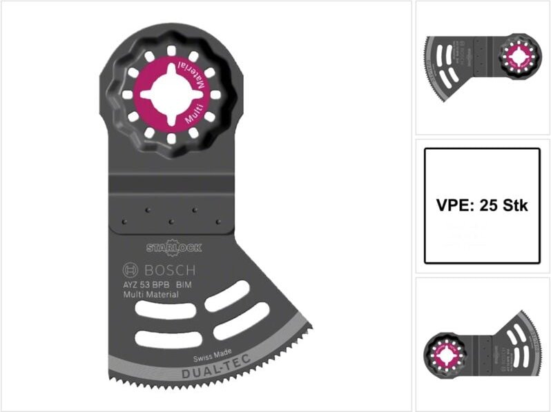 Bosch - ayz 53 bpb Dual Tec Sägeblatt bim 53 x 40 mm Starlock ( 2608664205 )