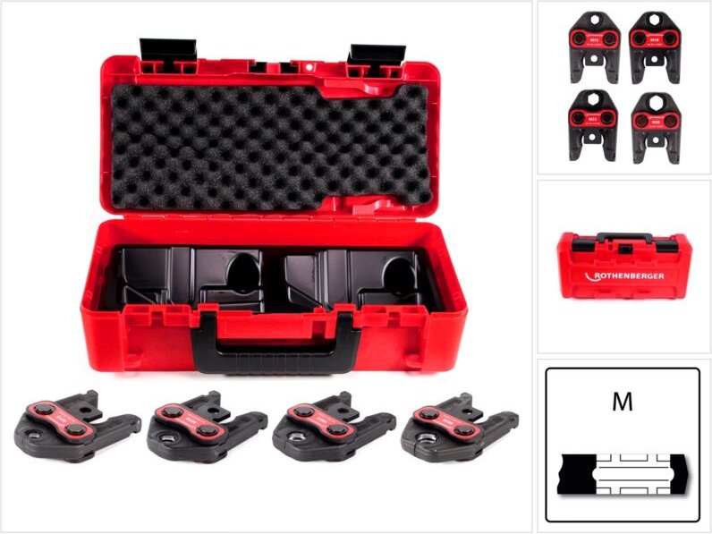 Rothenberger - Pressbackenset mit Presskontur m 15-18-22-28 mm