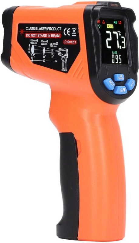 Digitales Infrarot-Thermometer, industriell, hochpräzise Laser-Infrarot-Thermometerpistole für Öl- und Wassertemperaturm...