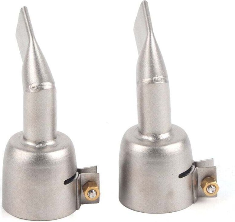 Ulisem Schweißpistolendüse, 2 Stück 120-Grad-Edelstahl-Heißluftpistolendüse, Flachdüsenschweiß-Heißluftpistolenzubehör, ...
