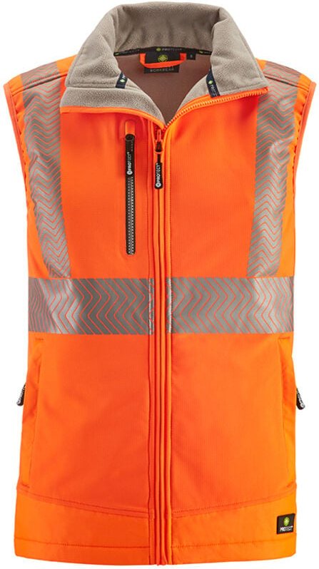 4PROTECT® Warnschutz-Softshellweste PARAMUS Leuchtorange Reflex 3420-M