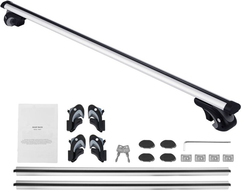 Universal-Dachträger-Querträger, 135 cm Aluminium, 90 kg Tragkraft, verstellbar, mit Schlössern, für SUVs, Limousinen, V...