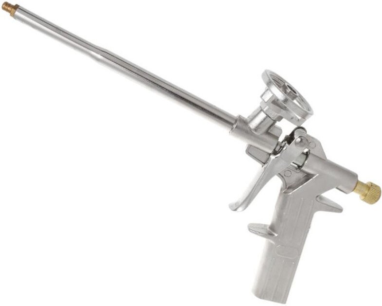 INHHUB Schaumpistole, Bau-Dichtungs-Polyurethan-Schaumpistole, Hochleistungs-Metall-PU-Expansionsschaumpistole zum Abdic...