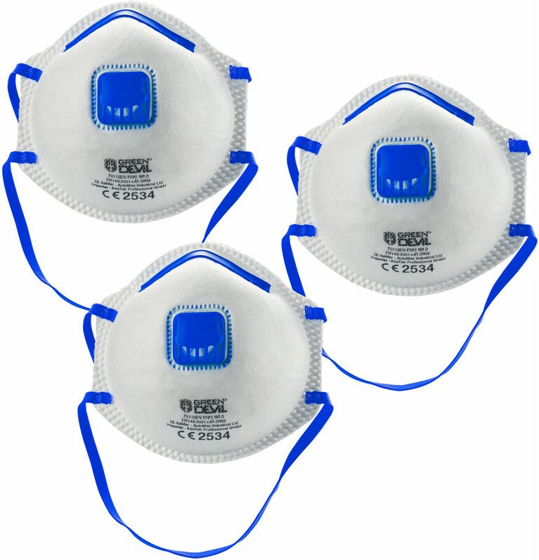 Kestek Feinstaub Masken FFP2 mit Ausatemventil 3er Set