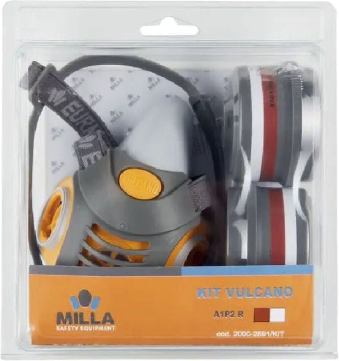 Iperbriko - Maschera respiratoria bifiltro con filtri ABEK1P3