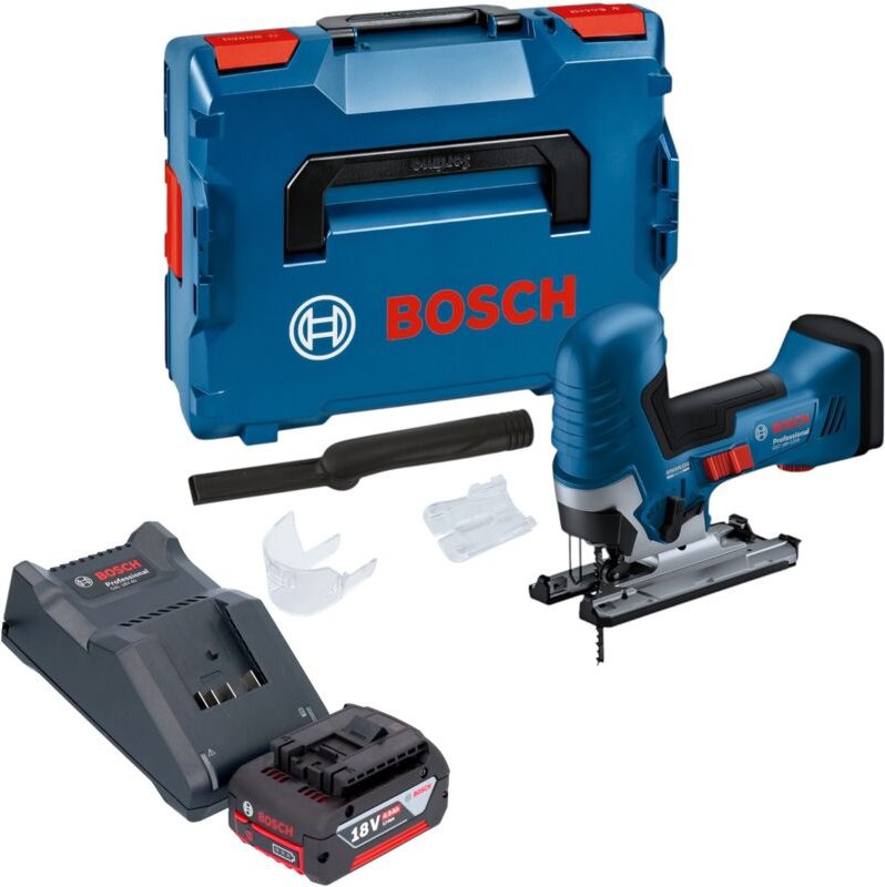 Bosch GST 18V-125 S Professional Akku Stichsäge 18 V 125 mm Brushless + 1x Akku 4,0 Ah + Ladegerät + L-Boxx