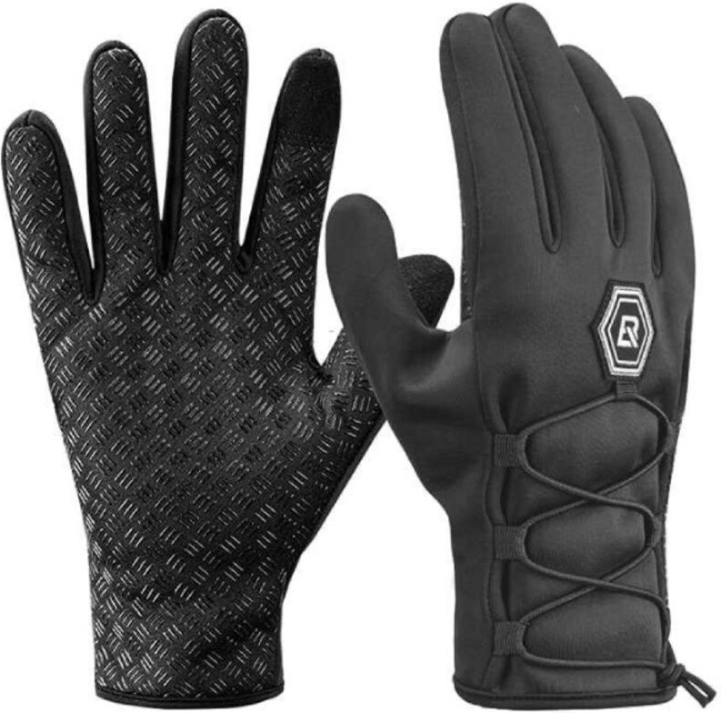 ROCKBROS Winter-Fahrradhandschuhe (S077-6BK) wasserdicht, warm, Größe 2XL