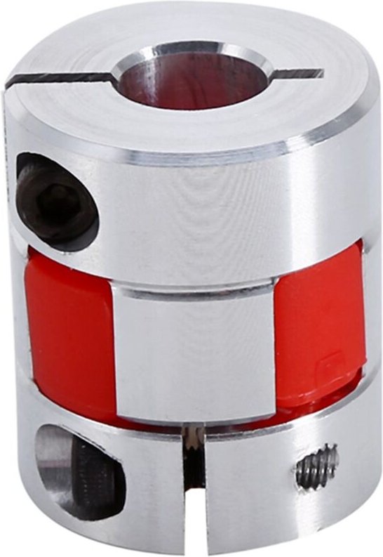 Flexible Wellenkupplung in Pflaumenfarbe 8 mm x 10 mm für CNC-Schrittmotor mit Encoder