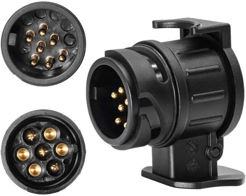 13-poliger auf 7-poliger Adapter für Anhänger, 13-poliger Stecker für Auto-, Traktor-, Wohnwagen- und Fahrradträger