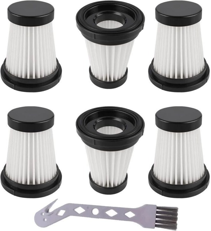 6er-Pack Ersatz-HEPA-Filter für Moosoo K12 K12 PRO K13 / Genius Invictus One 1.0 X7 / 2.0 Akku-Staubsauger