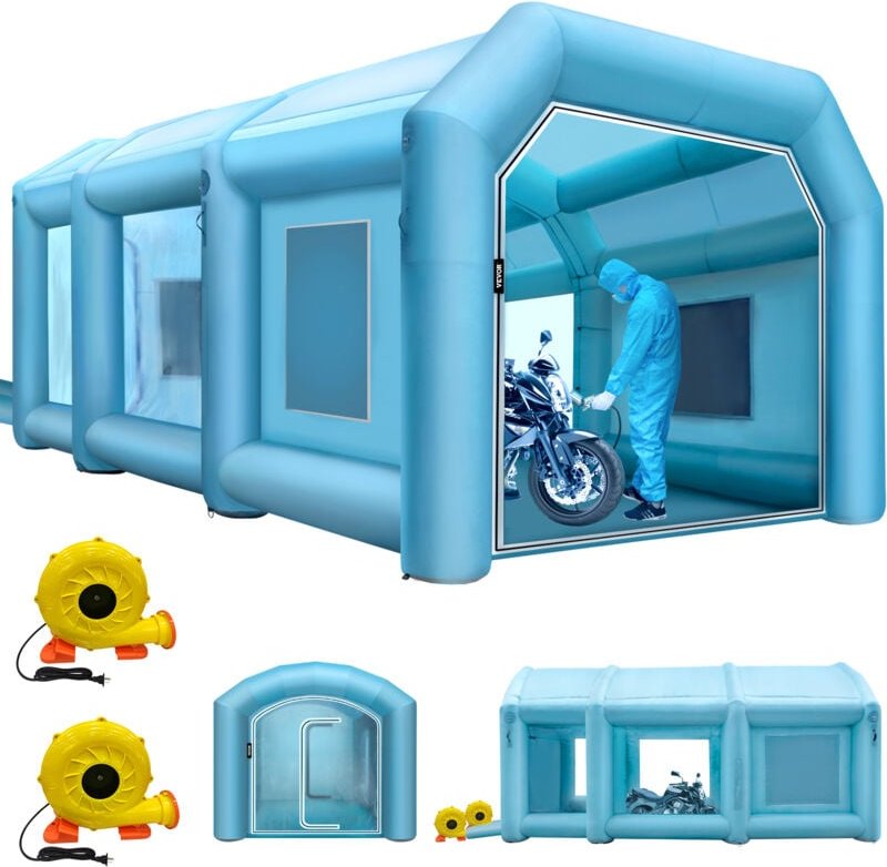 Mophorn - vevor Aufblasbare Lackierkabine 9 x 6 x 4 m Sprühlackierkabine, Leistungsstarke Gebläse Aufblasbare Lackierkab...