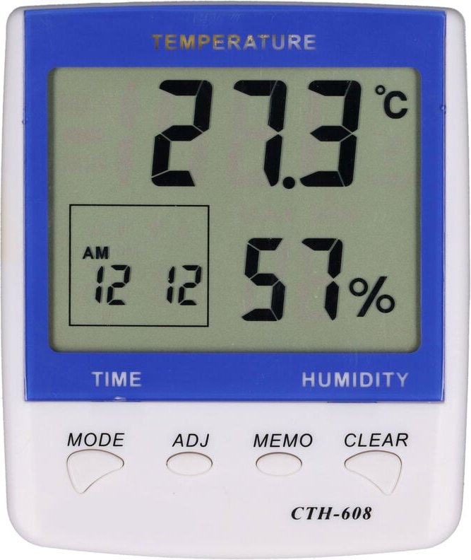 UA608 ABS Digitales Thermometer-Hygrometer mit großem Display und Alarmfunktion, hohe Genauigkeit für den Familiengebrau...