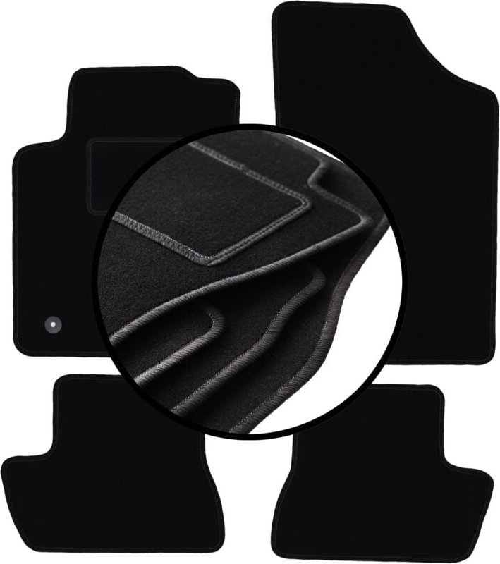 Komplettset Veloursmatten für: Citroen C2 Fließheck (2003-2009)