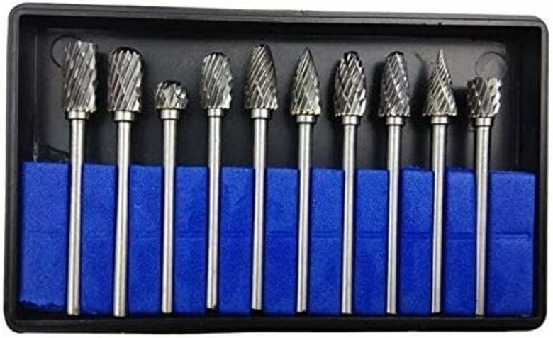 ZVD 10 STÜCKE 3mm x 6mm Drehfräser-Bits Hartmetall-Drehgrat Dremel Werkzeuge Für Holzbearbeitung Gravur Bohren