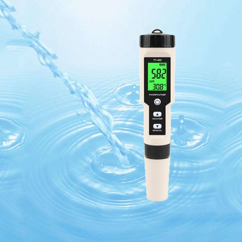 AIPERQ 5-in-1 Elektronischer pH-Meter-Tester, PH-, TDS-, EC-, Salzgehalt- und Temperaturmessung, Wasserqualitätstester, ...