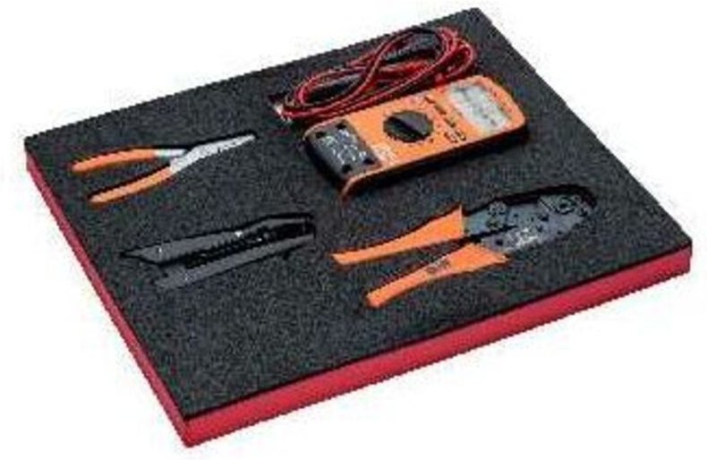 Bahco Fit&Go 2/3 Schaumstoffeinlage Crimpzangen-/Multimeter-Satz - 4-tlg.