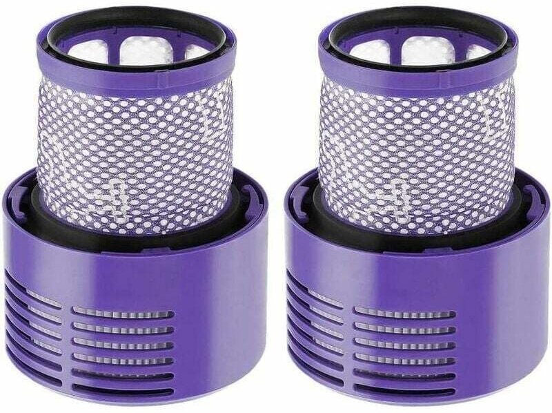 2er-Pack waschbare Filter für Dyson Staubsauger der Serien V10 und SV12 mit Reinigungsbürste und -tuch, Dyson Ersatzfilt...