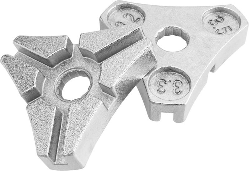 Werkzeug zum Einstellen von Fahrradspeichen (2-teilig), Speichenschlüssel, Felgenbearbeitungswerkzeug, 6-schlitziges Dre...