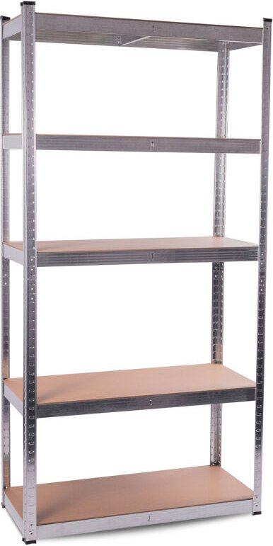 Aga Steckregal, Werkstattregal,Schwerlastregal, Lagerregal, Metallregal 180x90x40 cm, 5 Böden, raglast gesamt 875 kg