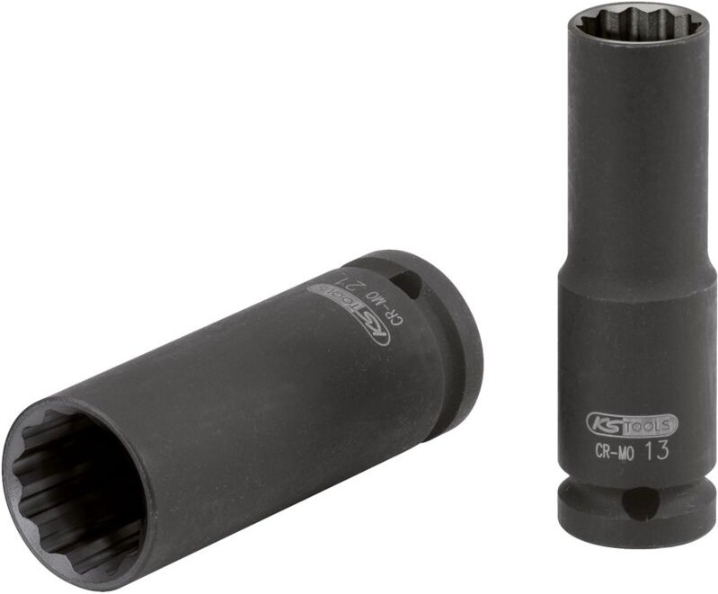 1/2' 12-kant-Kraft-Stecknuss, lang, 18 mm