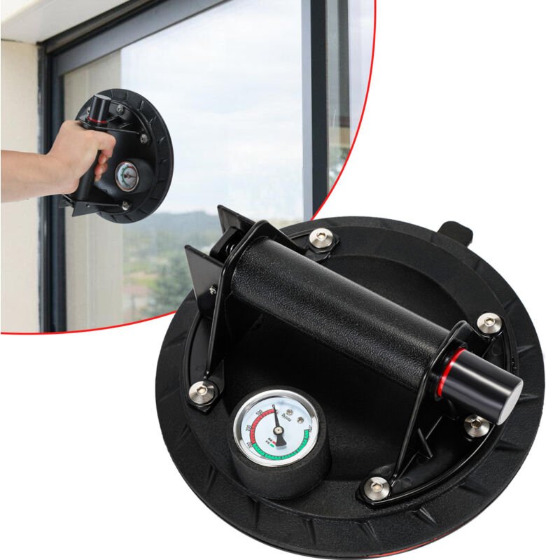 Wolketon Saugheber Glassauger Vakuumheber 100 kg 8" Vakuum Glasheber Glassauger Saughalter Vakuumheber Plattenh für Flac...