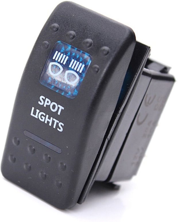 Auto Boot Carling Dual LED Ruecklicht Wippschalter SPST EIN-AUS 12 / 24V CE 10A 3