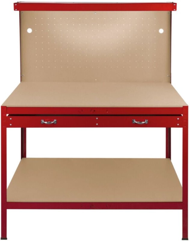 Monster Racking - Werktsich Werkbank Arbeitstisch Rot Werkstatt Lochwand Schublade led Leuchte diy