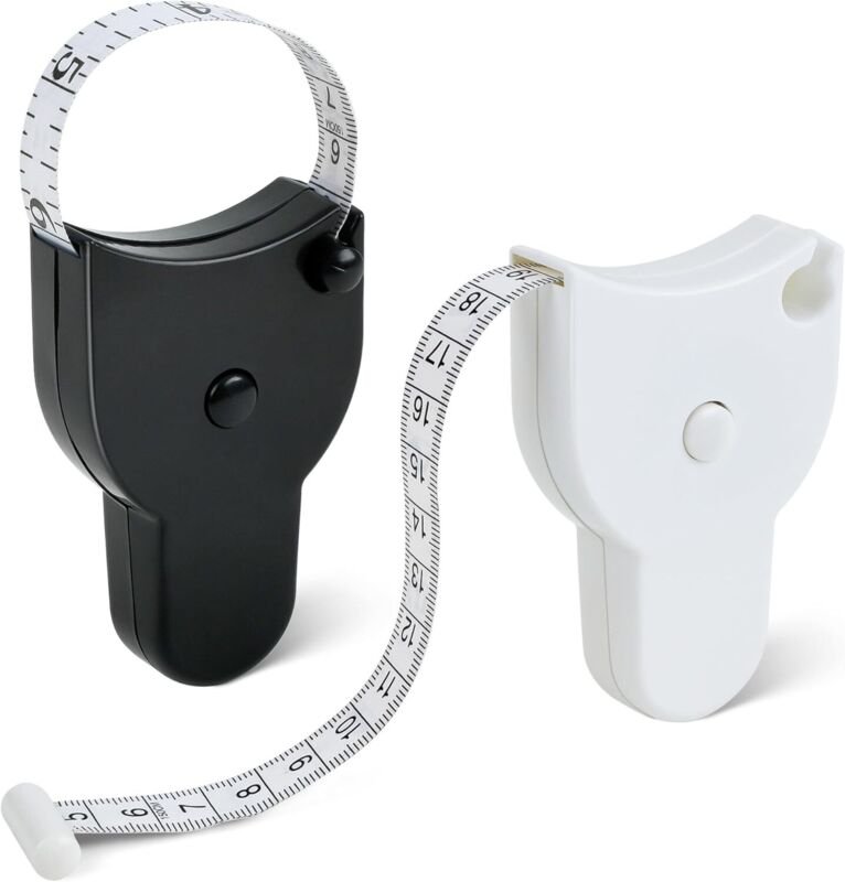 CCYKXA 2 Stück Nähbandmaß, Doppelseitiges Körpermaßband für Körpermaße, Einziehbares Nähbandmaß zum Messen von Länge, Br...