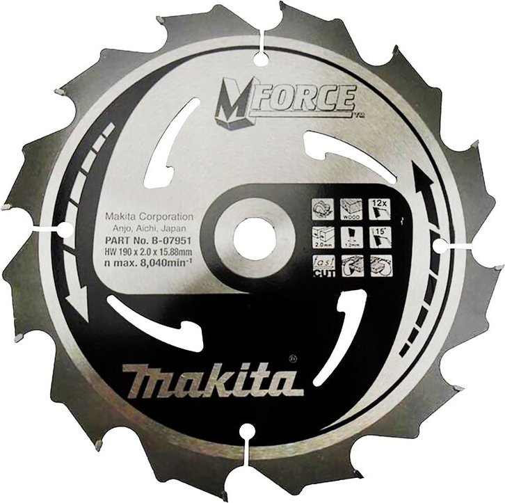 Makita Kreissägeblatt, MFORCE 190 x 15,88 • 12 Zähne