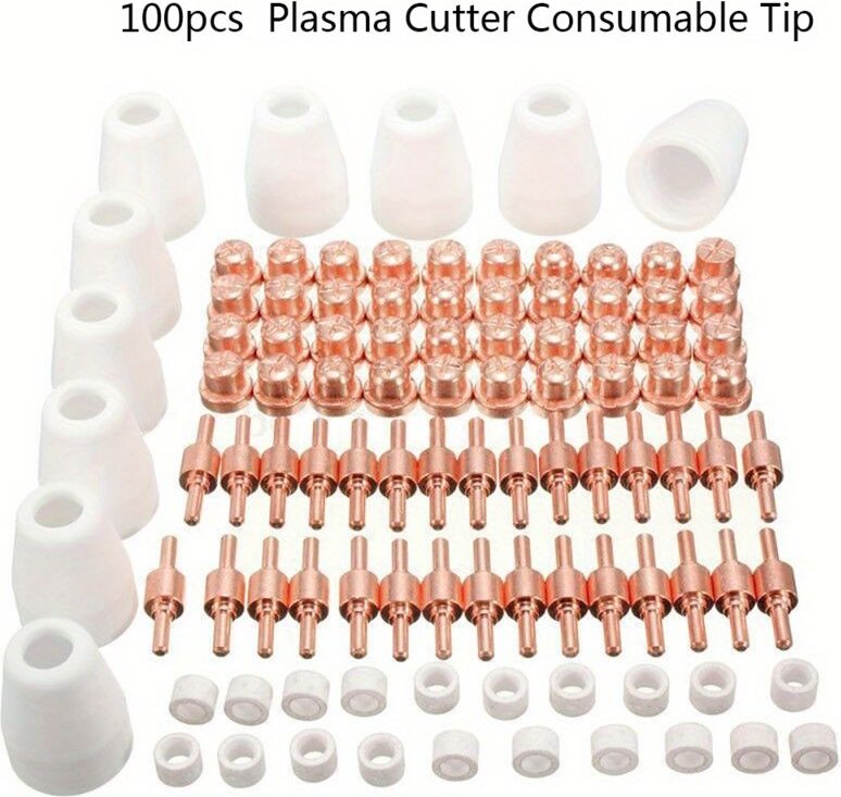 100 Stück Plasma-Spitzenelektrode, Plasma-Schneidelektroden-Spitze, Luft-Plasma-Schneidmaterialien, Plasma-Schneider für...
