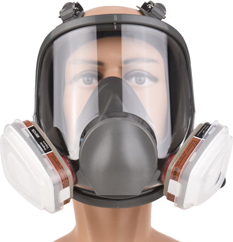 Vtizikl Couverture de respirateur intégral réutilisable 16 en 1,vapeur organique à gaz, large champ de vision pour machi...