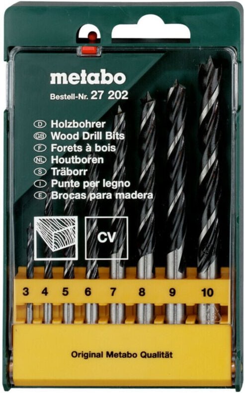 Metabo - Holzbohrer-Kassette, 8-teilig
