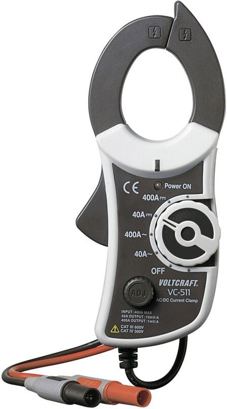 VC-511 Stromzangenadapter Messbereich a/ac (Bereich): 0 - 400 a Messbereich a/dc (Bereich - Voltcraft